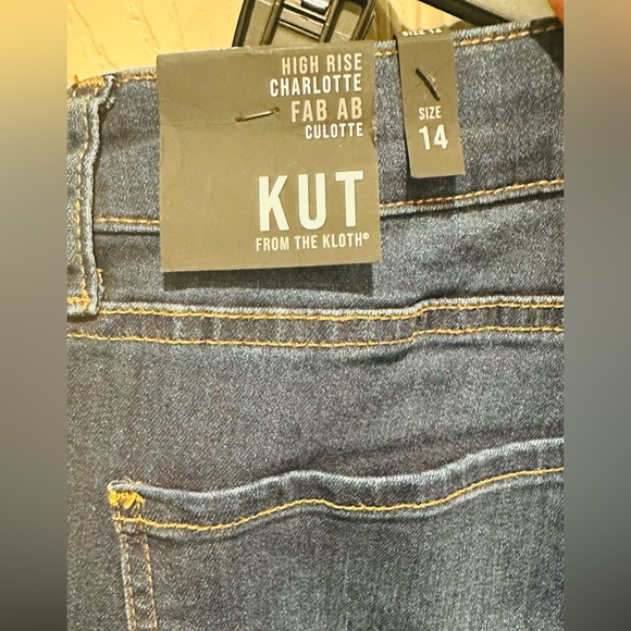 KUT FROM THE KLOTH Charlotte High Rise Fab At Fit Technique Culotte Crop Jeans - Picture 3 of 7